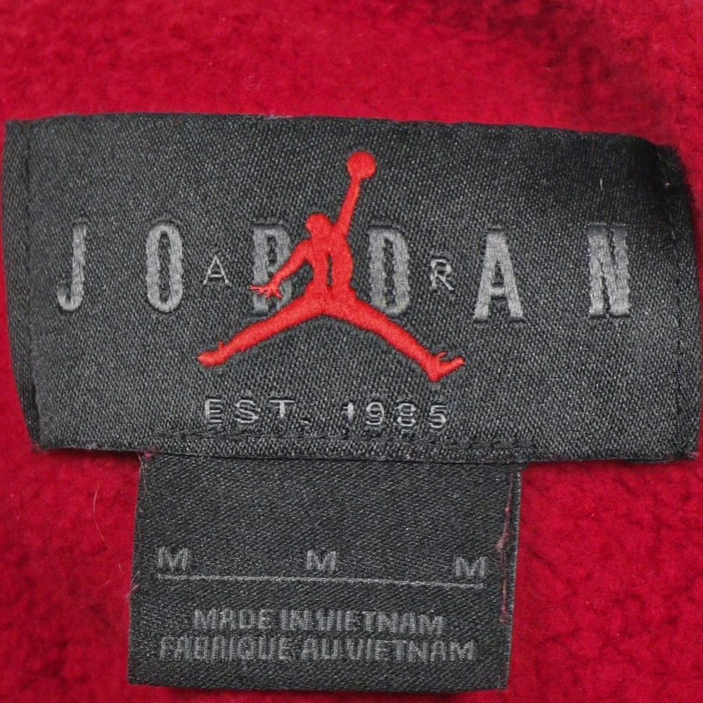 Jordan Essential Fleece Hoodie Mens‎ Medium Gym Red Jumpman Pullover FJ7774-687